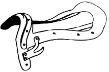 Un arçon classique de selle pour cheval.