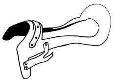 Un arçon "nez coupé" pour une selle de cheval.